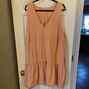 a new day Peach V-Neck Dress